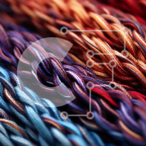 Intra Συλλεκτικό Ξύλινο Παζλ Plywood  4mm - Ζωντανή και ανάγλυφη κινηματογράφηση σε πρώτο πλάνο από πολύχρωμα νήματα Σε Ξύλινο Κουτί - Διαστάσεις Puzzle: 10x10 cm – 25 κομμάτια