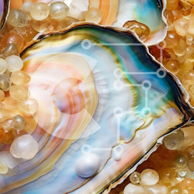 Intra Συλλεκτικό Ξύλινο Παζλ Plywood  4mm - Όμορφη κοντινή φωτογραφία του κοχυλιού στρειδιών με μαργαριτάρια μέσα Σε Ξύλινο Κουτί - Διαστάσεις: 10x10 cm – 25 κομμάτια - Image 1