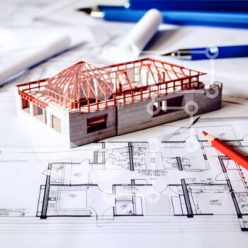 Intra Συλλεκτικό Ξύλινο Παζλ Plywood  4mm - Μοντέλο ενός σπιτιού υπό κατασκευή Σε Ξύλινο Κουτί - Διαστάσεις Puzzle: 10x10 cm – 25 κομμάτια - Image 1