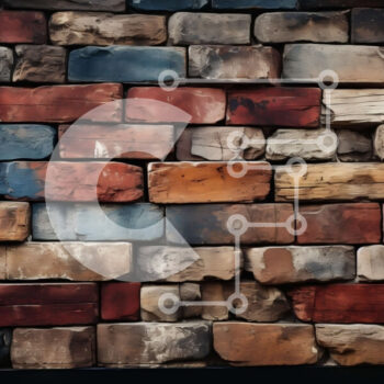 Intra Συλλεκτικό Ξύλινο Παζλ Plywood  4mm - Παλαιός και ξεπερασμένος τοίχος από τούβλα σε τυχαίο σχέδιο Σε Ξύλινο Κουτί - Διαστάσεις Puzzle: 10x10 cm – 25 κομμάτια - Image 1