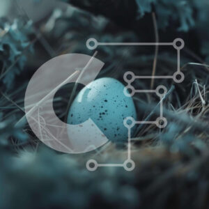 Intra Συλλεκτικό Ξύλινο Παζλ Plywood  4mm - Blue Bird's Egg in Nest Σε Ξύλινο Κουτί - Διαστάσεις: 10x10 cm – 25 κομμάτια
