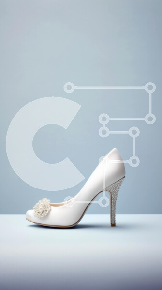 Intra Συλλεκτικό Ξύλινο Παζλ Plywood  4mm - Κομψά και κομψά λευκά ψηλοτάκουνα παπούτσια με φιόγκο Σε Ξύλινο Κουτί - Διαστάσεις Puzzle: 10x10 cm – 25 κομμάτια