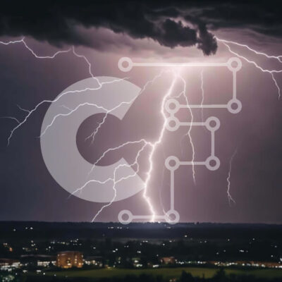 Intra Συλλεκτικό Ξύλινο Παζλ Plywood  4mm - Εντυπωσιακές αστραπές στον νυχτερινό ουρανό Σε Ξύλινο Κουτί - Διαστάσεις Puzzle: 10x10 cm – 25 κομμάτια - Image 1