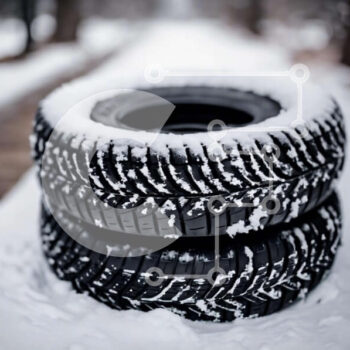 Intra Συλλεκτικό Ξύλινο Παζλ Plywood  4mm - Χειμερινά ελαστικά καλυμμένα με χιόνι στοιβάζονται για δύσκολες καιρικές συνθήκες Σε Ξύλινο Κουτί - Διαστάσεις Puzzle: 10x10 cm – 25 κομμάτια - Image 1