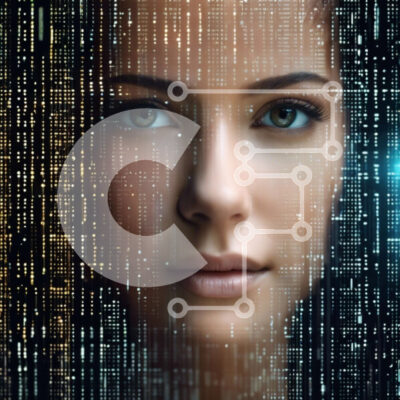 Intra Συλλεκτικό Ξύλινο Παζλ Plywood 4mm - Binary Code Woman's Face - Τεχνολογία AI και VR Σε Ξύλινο Κουτί - Διαστάσεις Puzzle: 10x10 cm – 25 κομμάτια - Image 1