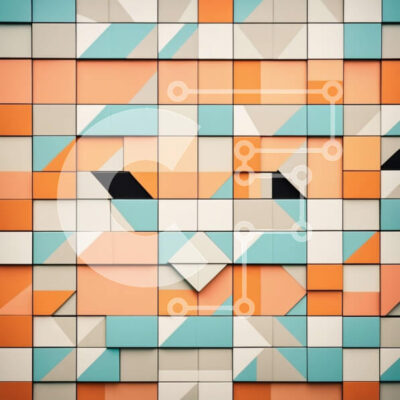 Intra Συλλεκτικό Ξύλινο Παζλ Plywood  4mm - Όμορφο γκρο πλαν ενός πολύχρωμου μωσαϊκού τοίχου Σε Ξύλινο Κουτί - Διαστάσεις Puzzle: 10x10 cm – 25 κομμάτια - Image 1