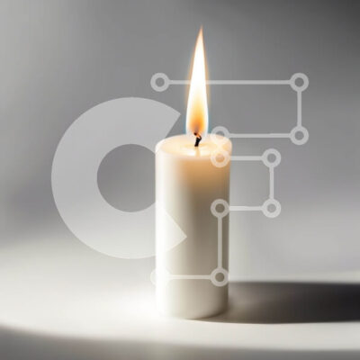 Intra Συλλεκτικό Ξύλινο Παζλ Plywood  4mm - Απλό και κομψό λευκό κερί σε σκοτεινή επιφάνεια Σε Ξύλινο Κουτί - Διαστάσεις Puzzle: 10x10 cm – 25 κομμάτια - Image 1