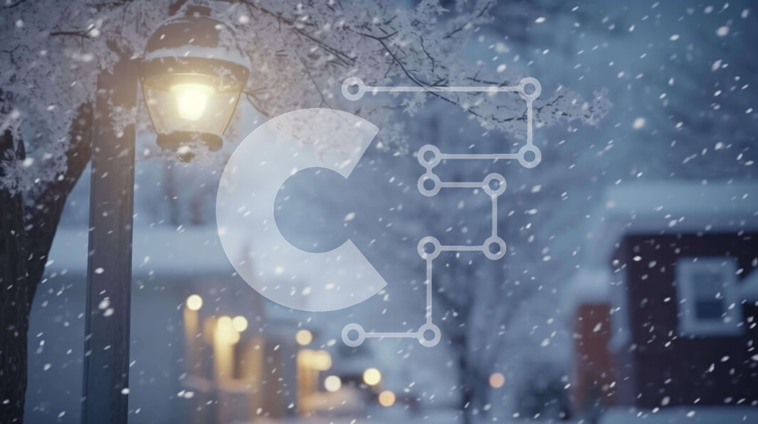 Intra Συλλεκτικό Ξύλινο Παζλ Plywood  4mm - Χιονισμένο φωτιστικό δρόμου μια χειμωνιάτικη μέρα Σε Ξύλινο Κουτί - Διαστάσεις Puzzle: 10x10 cm – 25 κομμάτια