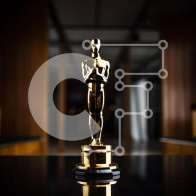 Intra Συλλεκτικό Ξύλινο Παζλ Plywood  4mm - Χρυσό άγαλμα Όσκαρ στο μαύρο τραπέζι Σε Ξύλινο Κουτί - Διαστάσεις: 10x10 cm – 25 κομμάτια - Image 1