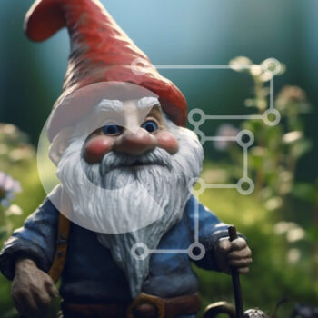 Intra Συλλεκτικό Ξύλινο Παζλ Plywood  4mm - Χαριτωμένο Gnome που ψαρεύει σε ένα όμορφο φυσικό περιβάλλον Σε Ξύλινο Κουτί - Διαστάσεις: 10x10 cm – 25 κομμάτια - Image 1