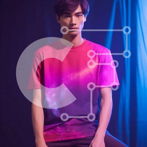 Intra Συλλεκτικό Ξύλινο Παζλ Plywood  4mm - Άνδρας με μπλουζάκι Galaxy που κάθεται σε μια καρέκλα με μπλε φως Σε Ξύλινο Κουτί - Διαστάσεις Puzzle: 10x10 cm – 25 κομμάτια - Image 1