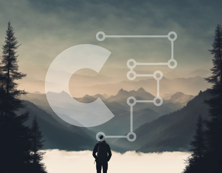 Intra Συλλεκτικό Ξύλινο Παζλ Plywood  4mm - Άνθρωπος σε ορεινό τοπίο με ομιχλώδες φόντο Σε Ξύλινο Κουτί - Διαστάσεις: 10x10 cm – 25 κομμάτια