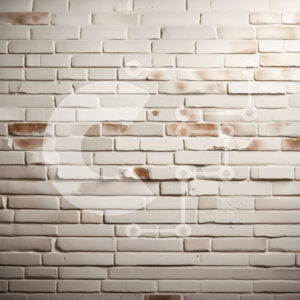 Intra Συλλεκτικό Ξύλινο Παζλ Plywood  4mm - Όμορφη εικόνα ενός ξεπερασμένου λευκού πηλού τοίχου από τούβλα Σε Ξύλινο Κουτί - Διαστάσεις Puzzle: 10x10 cm – 25 κομμάτια