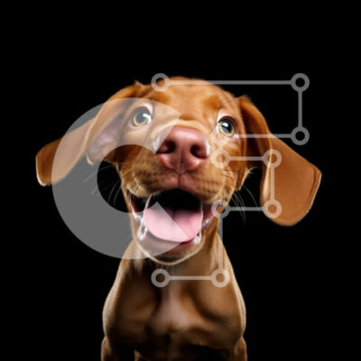 Intra Συλλεκτικό Ξύλινο Παζλ Plywood  4mm - Ευτυχισμένος καφέ σκύλος με τη γλώσσα έξω κοιτάζοντας την κάμερα Σε Ξύλινο Κουτί - Διαστάσεις: 10x10 cm – 25 κομμάτια - Image 1