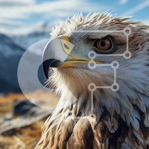 Intra Συλλεκτικό Ξύλινο Παζλ Plywood  4mm - Αετός με ανοιχτά φτερά στο Rocky Outcrop Σε Ξύλινο Κουτί - Διαστάσεις: 10x10 cm – 25 κομμάτια