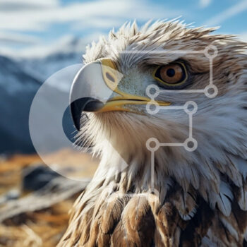 Intra Συλλεκτικό Ξύλινο Παζλ Plywood  4mm - Αετός με ανοιχτά φτερά στο Rocky Outcrop Σε Ξύλινο Κουτί - Διαστάσεις: 10x10 cm – 25 κομμάτια - Image 1