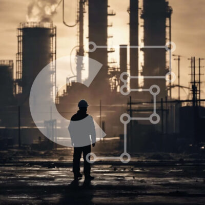 Intra Συλλεκτικό Ξύλινο Παζλ Plywood 4mm - Άνθρωπος στο βιομηχανικό συγκρότημα με καπνοδόχους Σε Ξύλινο Κουτί - Διαστάσεις Puzzle: 10x10 cm – 25 κομμάτια - Image 1