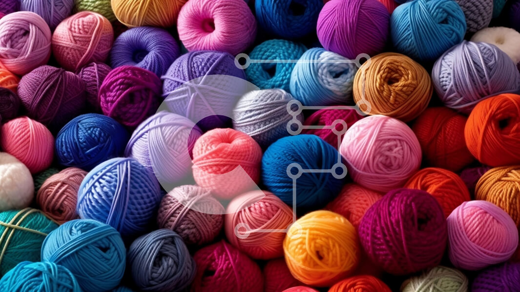 Intra Συλλεκτικό Ξύλινο Παζλ Plywood  4mm - Ζωντανό σωρό με μπάλες νήματος - Ιδανικό για τα δημιουργικά σας έργα Σε Ξύλινο Κουτί - Διαστάσεις: 10x10 cm – 25 κομμάτια