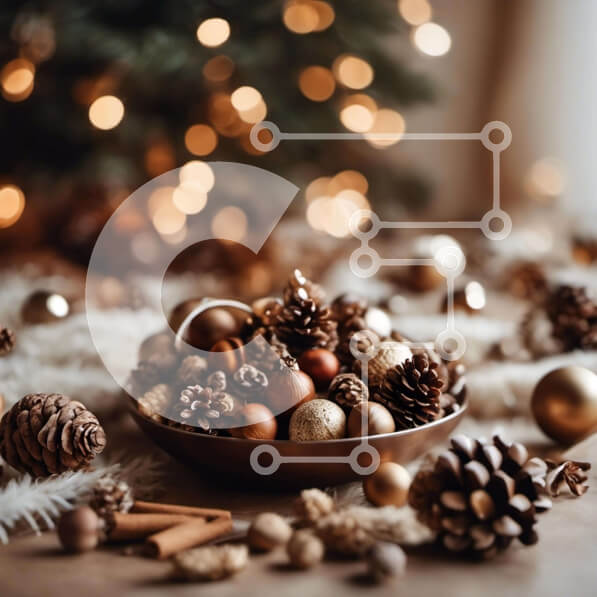 Intra Συλλεκτικό Ξύλινο Παζλ Plywood  4mm - Εορταστική διακόσμηση με χριστουγεννιάτικο δέντρο Σε Ξύλινο Κουτί - Διαστάσεις: 10x10 cm – 25 κομμάτια