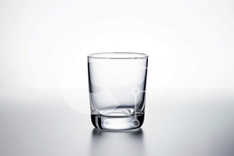 Intra Συλλεκτικό Ξύλινο Παζλ Plywood  4mm - Άδειο ποτήρι σε έναν πίνακα - Φωτογραφία Αρχείου Σε Ξύλινο Κουτί - Διαστάσεις: 10x10 cm – 25 κομμάτια