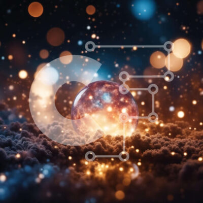 Intra Συλλεκτικό Ξύλινο Παζλ Plywood  4mm - Λαμπερή κρυστάλλινη μπάλα στα σύννεφα με πολύχρωμα φώτα Σε Ξύλινο Κουτί - Διαστάσεις Puzzle: 10x10 cm – 25 κομμάτια - Image 1