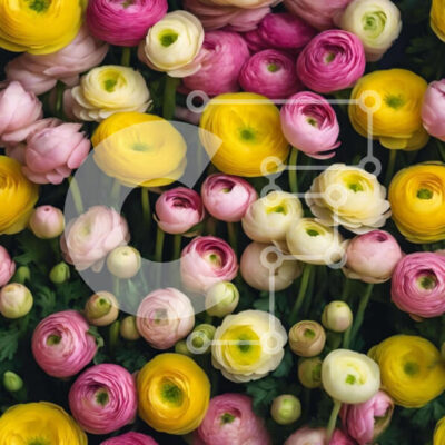 Intra Συλλεκτικό Ξύλινο Παζλ Plywood 4mm - Ζωντανά κίτρινα, ροζ και λευκά λουλούδια για μπουκέτα και λουλουδένιες συνθέσεις Σε Ξύλινο Κουτί - Διαστάσεις: 10x10 cm – 25 κομμάτια - Image 1