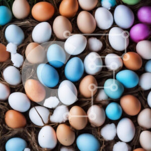 Intra Συλλεκτικό Ξύλινο Παζλ Plywood  4mm - Πολύχρωμα Πασχαλινά αυγά σε σανό και βαμβάκι Σε Ξύλινο Κουτί - Διαστάσεις: 10x10 cm – 25 κομμάτια