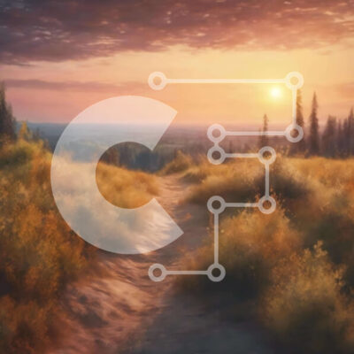 Intra Συλλεκτικό Ξύλινο Παζλ Plywood  4mm - Ήσυχο ηλιοβασίλεμα στο μονοπάτι με χορτάρι Σε Ξύλινο Κουτί - Διαστάσεις: 10x10 cm – 25 κομμάτια - Image 1