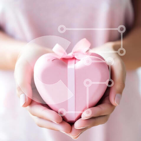 Intra Συλλεκτικό Ξύλινο Παζλ Plywood 4mm - Ρομαντικό δώρο του Αγίου Βαλεντίνου - Ροζ κουτί σε σχήμα καρδιάς με κόκκινες κορδέλες Σε Ξύλινο Κουτί - Διαστάσεις: 10x10 cm – 25 κομμάτια - Image 1