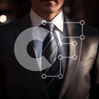 Intra Συλλεκτικό Ξύλινο Παζλ Plywood  4mm - Κοντινό πλάνο ενός ελκυστικού άνδρα με κοστούμι και γραβάτα που βλέπει μακριά Σε Ξύλινο Κουτί - Διαστάσεις Puzzle: 10x10 cm – 25 κομμάτια - Image 1