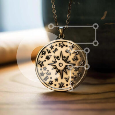 Intra Συλλεκτικό Ξύλινο Παζλ Plywood  4mm - Κρεμαστό κολιέ Πυξίδα πλοήγησης Σε Ξύλινο Κουτί - Διαστάσεις: 10x10 cm – 25 κομμάτια - Image 1