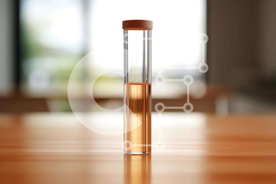 Intra Συλλεκτικό Ξύλινο Παζλ Plywood  4mm - Γυάλινο φιαλίδιο με υγρό σε δρύινο τραπέζι Σε Ξύλινο Κουτί - Διαστάσεις: 10x10 cm – 25 κομμάτια