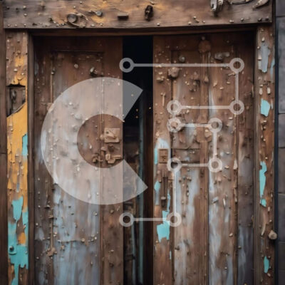 Intra Συλλεκτικό Ξύλινο Παζλ Plywood  4mm - Παλιές ξύλινες πόρτες εγκαταλελειμμένου κτηρίου Σε Ξύλινο Κουτί - Διαστάσεις Puzzle: 10x10 cm – 25 κομμάτια - Image 1