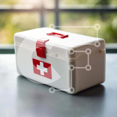 Intra Συλλεκτικό Ξύλινο Παζλ Plywood  4mm - Λευκό κουτί πρώτων βοηθειών στο τραπέζι με ανοιχτό παράθυρο Σε Ξύλινο Κουτί - Διαστάσεις Puzzle: 10x10 cm – 25 κομμάτια - Image 1