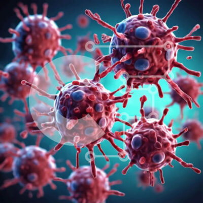 Intra Συλλεκτικό Ξύλινο Παζλ Plywood 4mm - Ομάδα ερυθροκυττάρων και μπλε που σχετίζονται με την εξάπλωση ιών και βακτηρίων Σε Ξύλινο Κουτί - Διαστάσεις Puzzle: 10x10 cm – 25 κομμάτια - Image 1