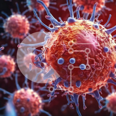 Intra Συλλεκτικό Ξύλινο Παζλ Plywood  4mm - Διαφορετικοί τύποι καρκινικών κυττάρων Σε Ξύλινο Κουτί - Διαστάσεις Puzzle: 10x10 cm – 25 κομμάτια - Image 1