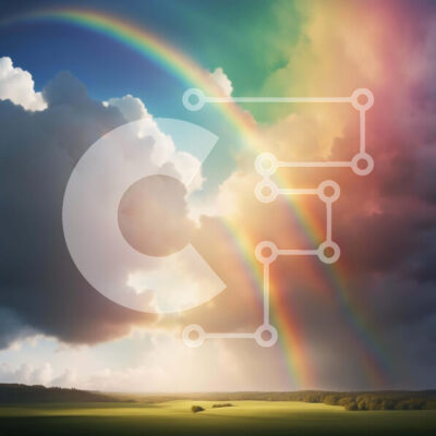 Intra Συλλεκτικό Ξύλινο Παζλ Plywood  4mm - Δονούμενο ουράνιο τόξο πάνω από το εκτεταμένο πράσινο πεδίο Σε Ξύλινο Κουτί - Διαστάσεις: 10x10 cm – 25 κομμάτια - Image 1