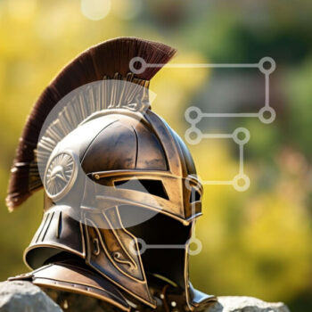 Intra Συλλεκτικό Ξύλινο Παζλ Plywood  4mm - Παλαιό σπαρτιατικό κράνος στο βράχο Σε Ξύλινο Κουτί - Διαστάσεις Puzzle: 10x10 cm – 25 κομμάτια - Image 1