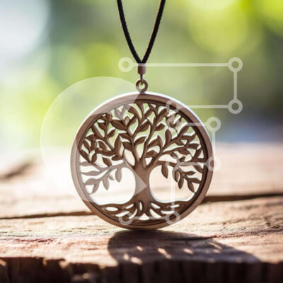 Intra Συλλεκτικό Ξύλινο Παζλ Plywood 4mm - Μενταγιόν σε σχήμα δέντρου για υγεία και ευεξία Σε Ξύλινο Κουτί - Διαστάσεις Puzzle: 10x10 cm – 25 κομμάτια - Image 1