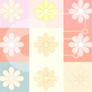 Intra Συλλεκτικό Ξύλινο Παζλ Plywood  4mm - Πολύχρωμο λουλούδι μοτίβο φόντου Σε Ξύλινο Κουτί - Διαστάσεις Puzzle: 10x10 cm – 25 κομμάτια