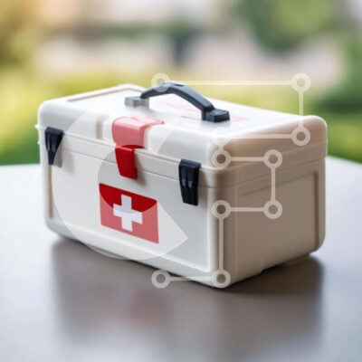 Intra Συλλεκτικό Ξύλινο Παζλ Plywood  4mm - Άδειο κουτί πρώτων βοηθειών Σε Ξύλινο Κουτί - Διαστάσεις Puzzle: 10x10 cm – 25 κομμάτια - Image 1