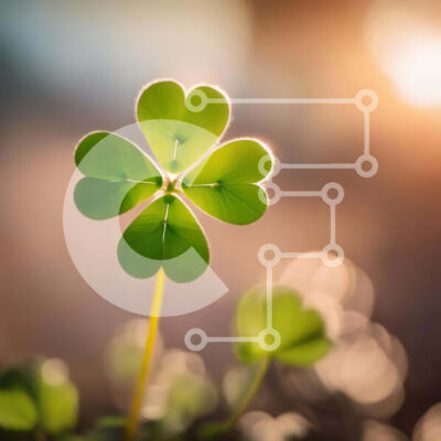 Intra Συλλεκτικό Ξύλινο Παζλ Plywood  4mm - Τετράφυλλο τριφύλλι που συμβολίζει την τύχη και την καλή τύχη Σε Ξύλινο Κουτί - Διαστάσεις: 10x10 cm – 25 κομμάτια - Image 1