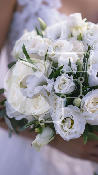 Intra Συλλεκτικό Ξύλινο Παζλ Plywood  4mm - Κομψή νύφη με λευκό τριαντάφυλλο μπουκέτο Σε Ξύλινο Κουτί - Διαστάσεις: 10x10 cm – 25 κομμάτια