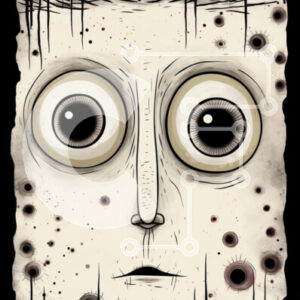 Intra Συλλεκτικό Ξύλινο Παζλ Plywood  4mm - Εικονογράφηση προσώπου που μοιάζει με καρτούν Σε Ξύλινο Κουτί - Διαστάσεις Puzzle: 10x10 cm – 25 κομμάτια