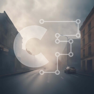 Intra Συλλεκτικό Ξύλινο Παζλ Plywood  4mm - Κενή, ομιχλώδης οδός με αυτοκίνητο που οδηγεί Σε Ξύλινο Κουτί - Διαστάσεις Puzzle: 10x10 cm – 25 κομμάτια - Image 1