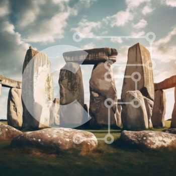 Intra Συλλεκτικό Ξύλινο Παζλ Plywood  4mm - Stonehenge στην αγγλική ύπαιθρο Σε Ξύλινο Κουτί - Διαστάσεις Puzzle: 10x10 cm – 25 κομμάτια - Image 1