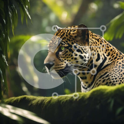 Intra Συλλεκτικό Ξύλινο Παζλ Plywood 4mm - Jaguar στη ζούγκλα Σε Ξύλινο Κουτί - Διαστάσεις: 10x10 cm – 25 κομμάτια - Image 1