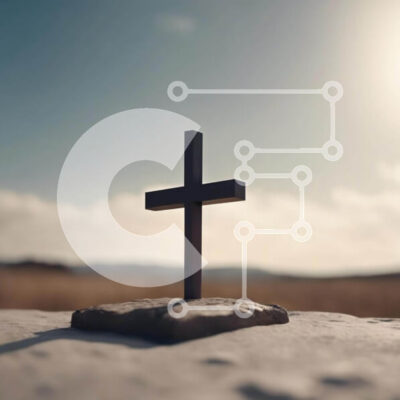 Intra Συλλεκτικό Ξύλινο Παζλ Plywood  4mm - Μαύρος Σταυρός σε Βράχους - Θρησκευτικές και πνευματικές εικόνες Σε Ξύλινο Κουτί - Διαστάσεις Puzzle: 10x10 cm – 25 κομμάτια - Image 1