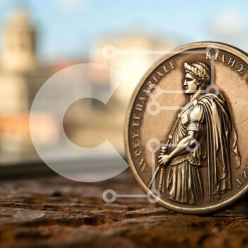 Intra Συλλεκτικό Ξύλινο Παζλ Plywood  4mm - Vintage νόμισμα του 19ου αιώνα σε ανοιχτό παράθυρο Σε Ξύλινο Κουτί - Διαστάσεις: 10x10 cm – 25 κομμάτια - Image 1