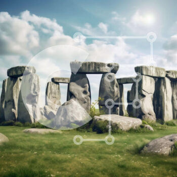 Intra Συλλεκτικό Ξύλινο Παζλ Plywood  4mm - Στόουνχεντζ σε ανοιχτό χορτάρι Σε Ξύλινο Κουτί - Διαστάσεις Puzzle: 10x10 cm – 25 κομμάτια - Image 1